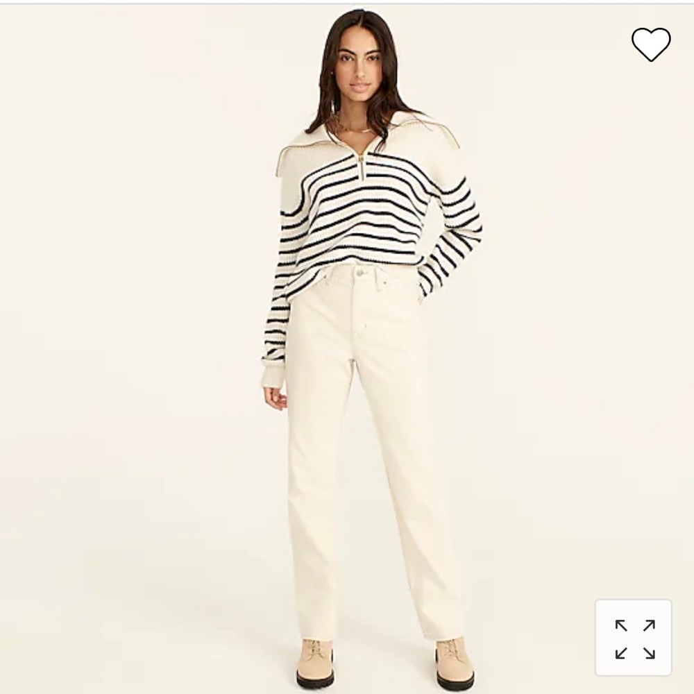 NEW J.Crew Slouchy Boyfriend Jeans in Ecru